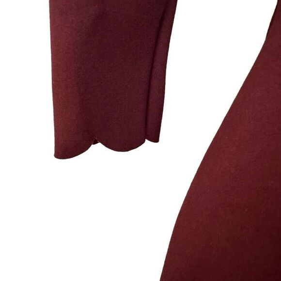Lulus Cumulonimbus Clouds Burgundy Skater Dress Size XS - Picture 4 of 7